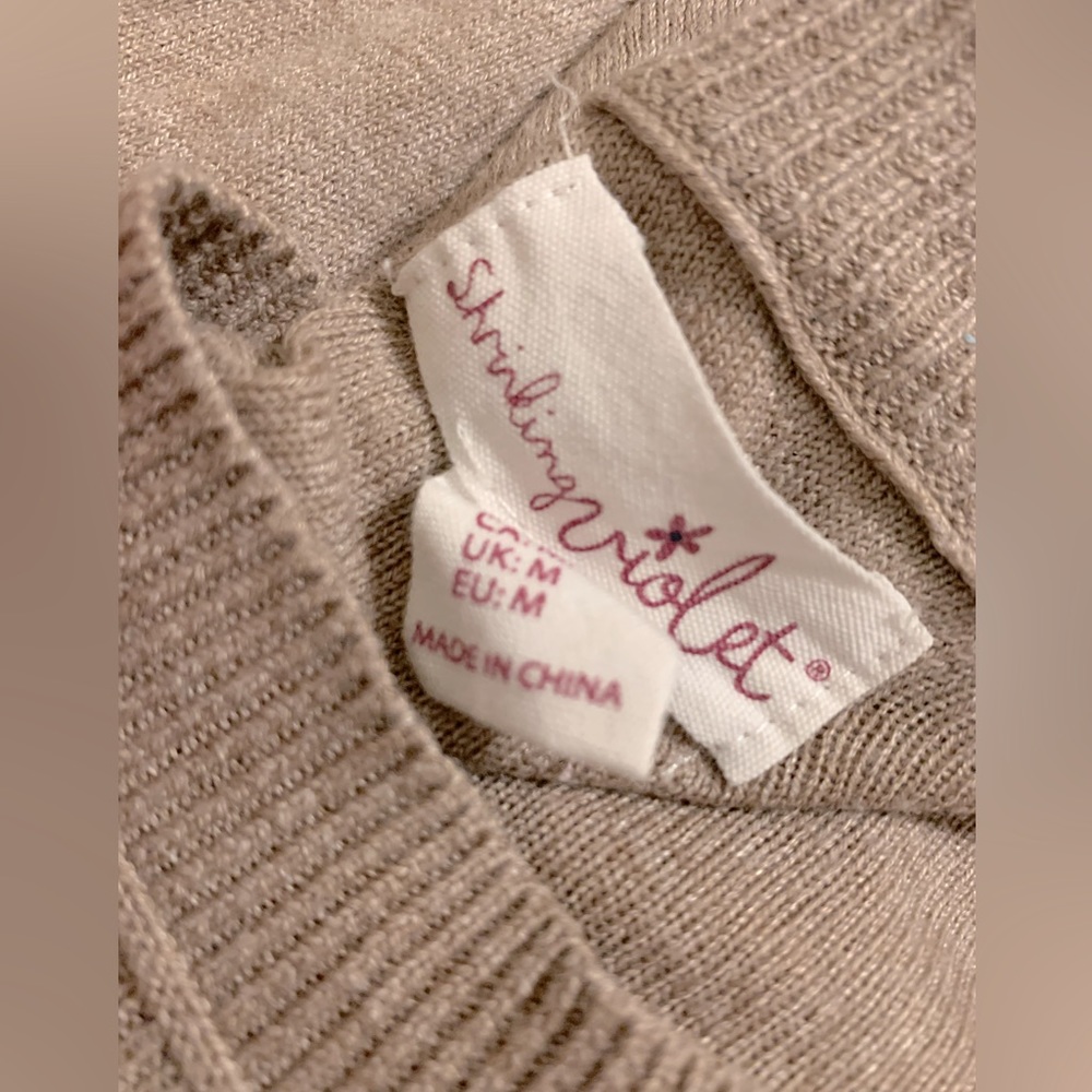 Shrinking Violet Tan Pullover Sweater - image 4